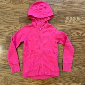 All In Motion Active Girls Medium 7-8 Hoodie Full Zip Sweatshirt Hot Pink GUC!